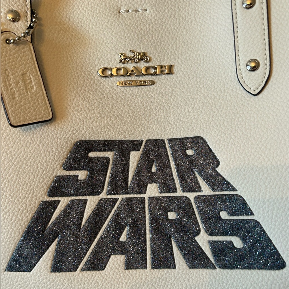 NWT! Coach Star Wars X Town Tote With Glitter Logo - Picture 7 of 12